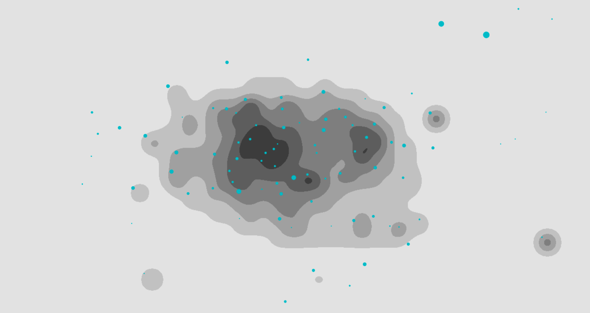 Attractor metaball process visualisation