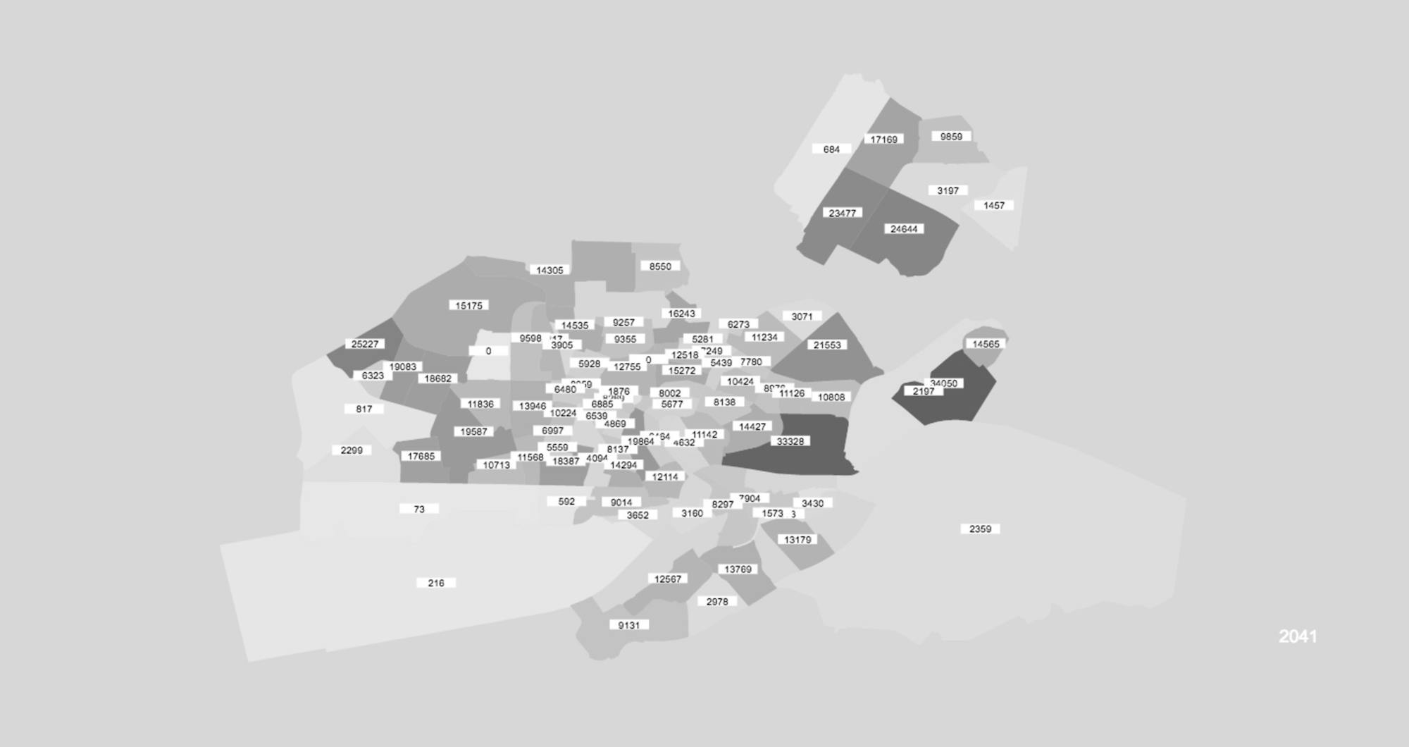 Amsterdam suburb population map